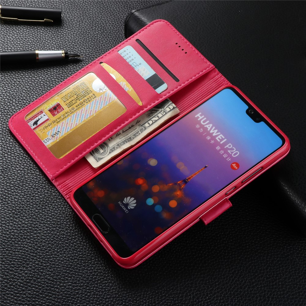LC.IMEEKE Wallet Leather Case with Stand for Huawei P20 Pro - Rose-9