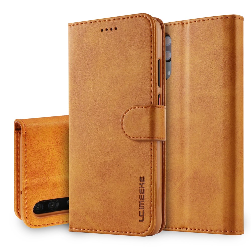 LC.IMEEKE Wallet Leather Cover with Stand for Huawei P20 Pro - Brown-1