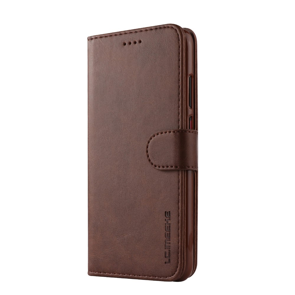 LC.IMEEKE Wallet Leather Stand Shell Case for Huawei P20 Pro - Coffee-5