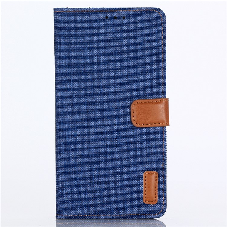 Jeans Cloth Leather Wallet Shell Case for Huawei P20 Pro - Baby Blue-1