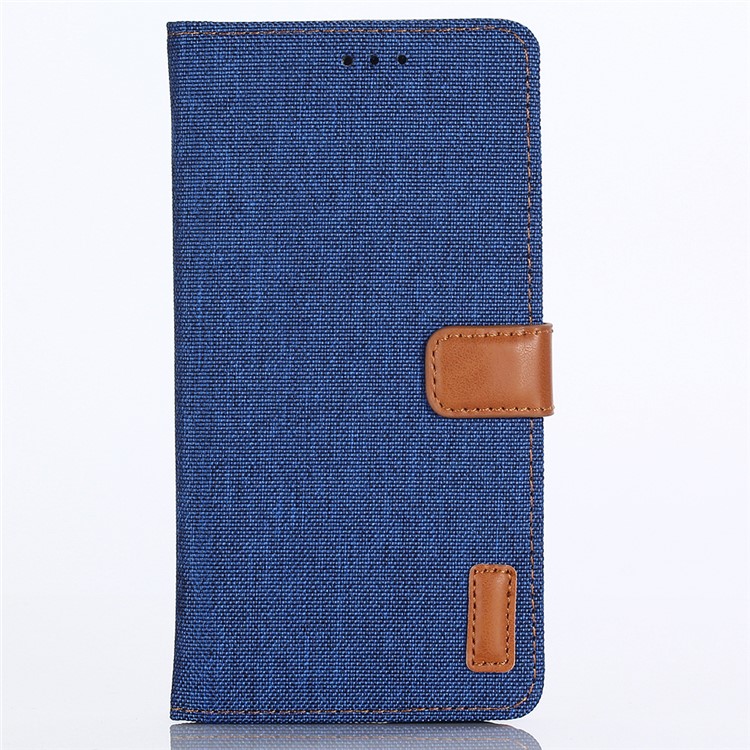 Jeans Cloth Leather Wallet Cover for Huawei P20 Lite / Nova 3e - Baby Blue-1