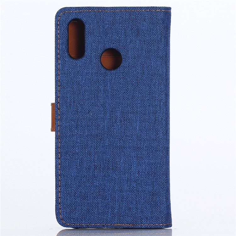 Jeans Cloth Leather Wallet Cover for Huawei P20 Lite / Nova 3e - Baby Blue-2