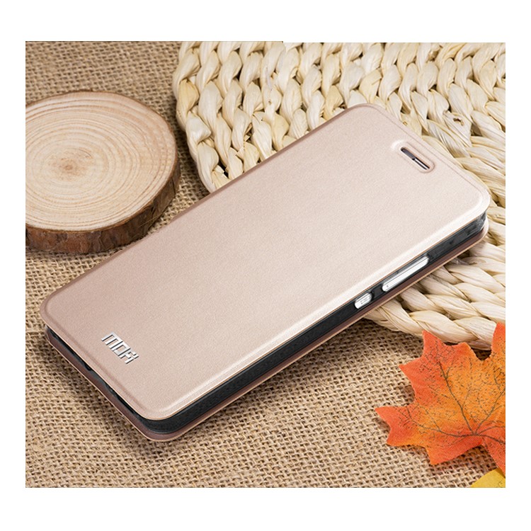 MOFI Vintage Classical Manganese Steel Leather Case for Huawei ShotX / Honor 7i - Champagne Gold-1