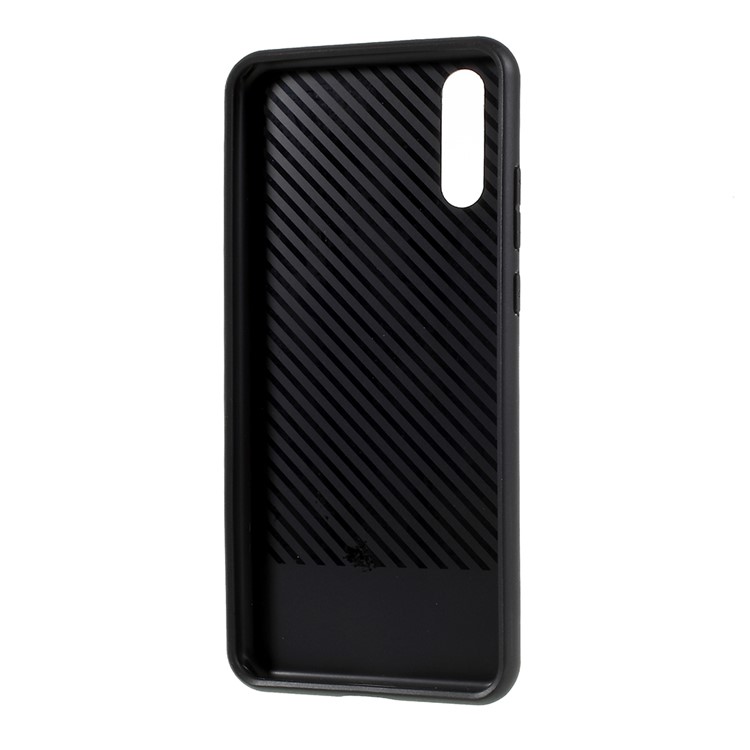 IPAKY Carbon Fiber Texture TPU Phone Casing for Huawei P20 - Black-5