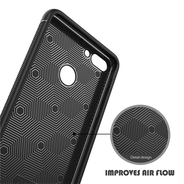 IVSO Gentry Series Litchi Texture Leather Coated TPU Case for Huawei Honor 9i (2018) 5.84-inch - Black-3