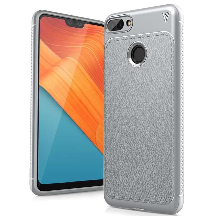 IVSO Gentry Series Litchi Texture Leather Coated TPU Cover for Huawei Honor 9i (2018) 5.84-inch - Grey-1