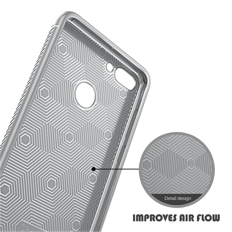 IVSO Gentry Series Litchi Texture Leather Coated TPU Cover for Huawei Honor 9i (2018) 5.84-inch - Grey-3