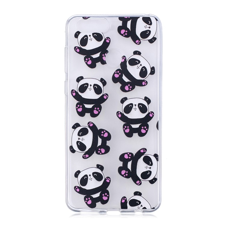 Pattern Printing IMD TPU Back Casing for Huawei Honor 7X - Cute Pandas-2