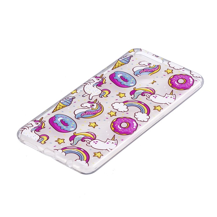Pattern Printing IMD TPU Back Case for Huawei Honor 7X - Doughnuts and Unicorns-7