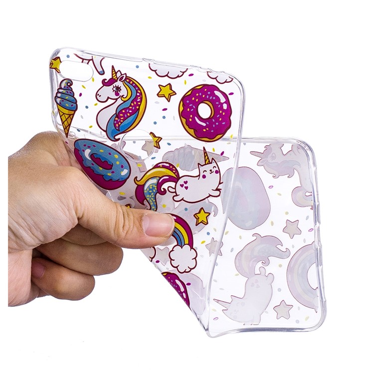 Pattern Printing IMD TPU Back Case for Huawei Honor 7X - Doughnuts and Unicorns-9