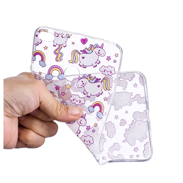 Pattern Printing IMD TPU Back Cover for Huawei Honor 7X - Lovely Unicorns-5