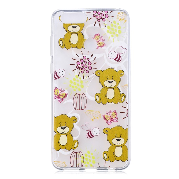 Pattern Printing IMD TPU Back Cellphone Case for Huawei Honor 7X - Brown Bear-2