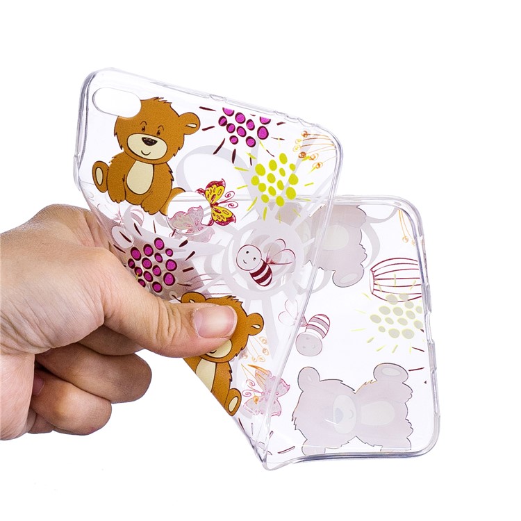Pattern Printing IMD TPU Back Cellphone Case for Huawei Honor 7X - Brown Bear-5