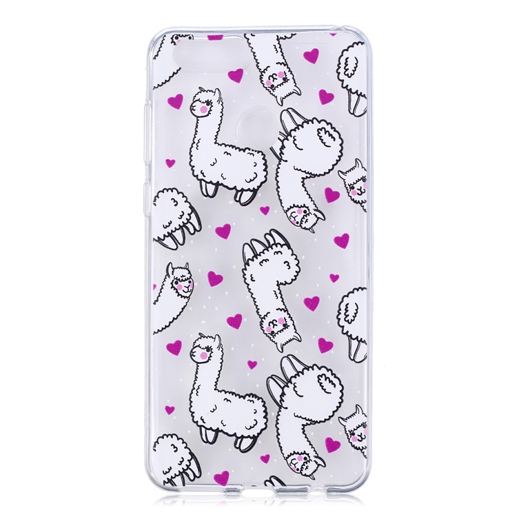 Pattern Printing IMD TPU Back Mobile Phone Case for Huawei Honor 7X - Alpacas-2
