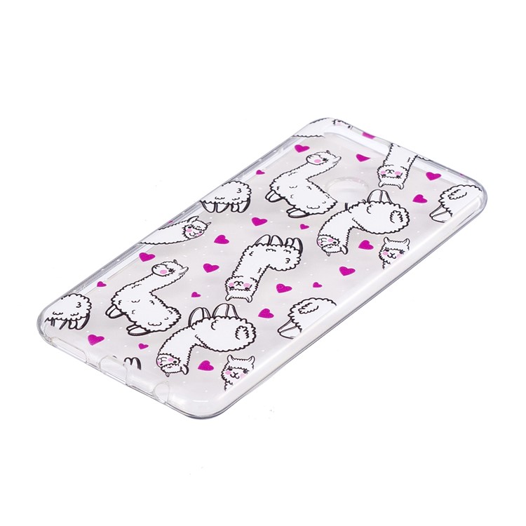 Pattern Printing IMD TPU Back Mobile Phone Case for Huawei Honor 7X - Alpacas-3