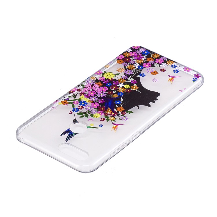 Pattern Printing IMD TPU Back Mobile Phone Cover for Huawei Honor 7X - Flowered Girl-4