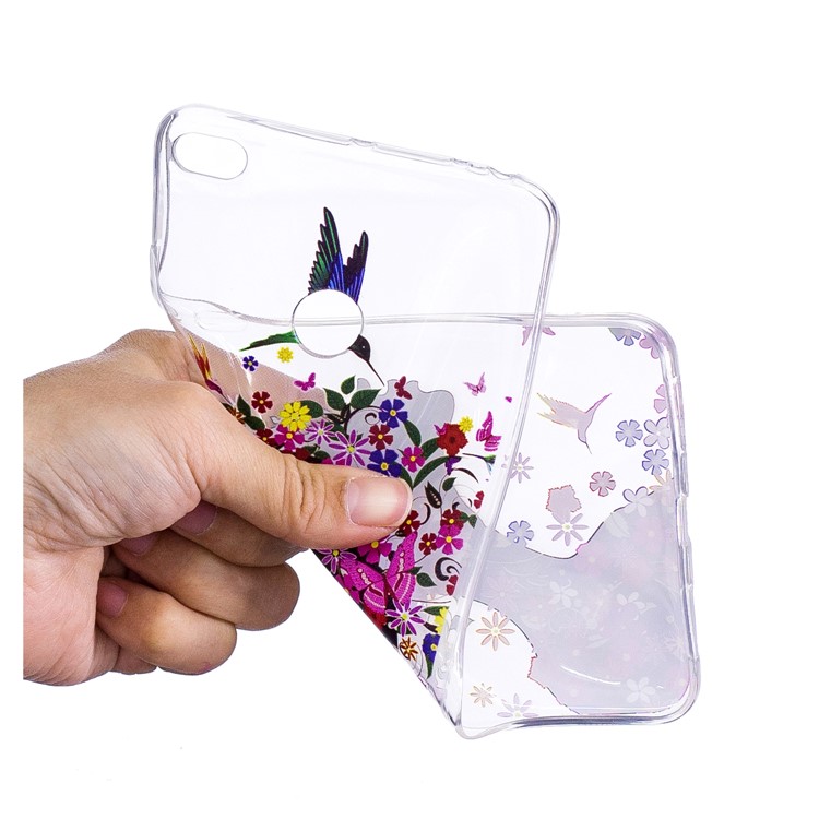 Pattern Printing IMD TPU Back Mobile Phone Cover for Huawei Honor 7X - Flowered Girl-5