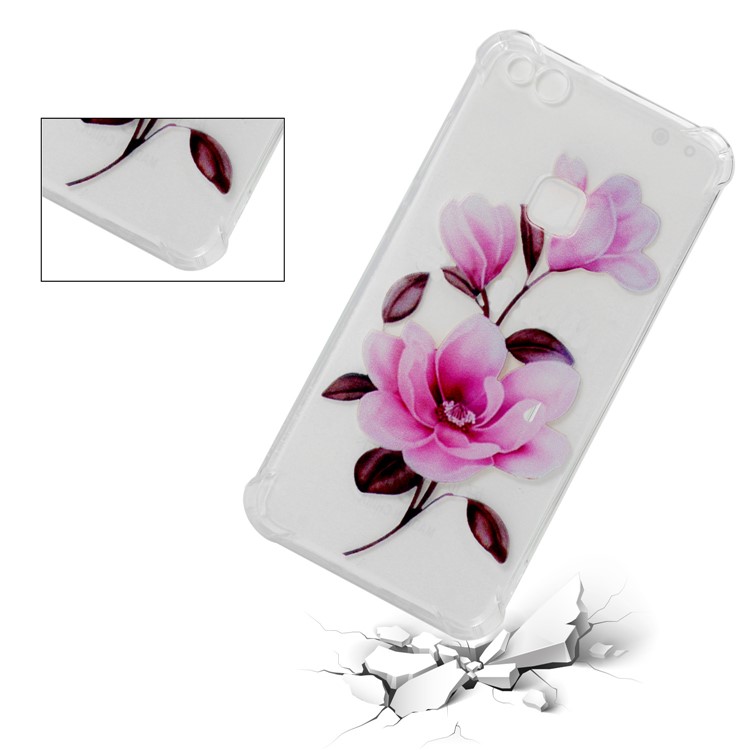 Pattern Printing TPU Accessory Case for Huawei P10 Lite - Vivid Flower-3
