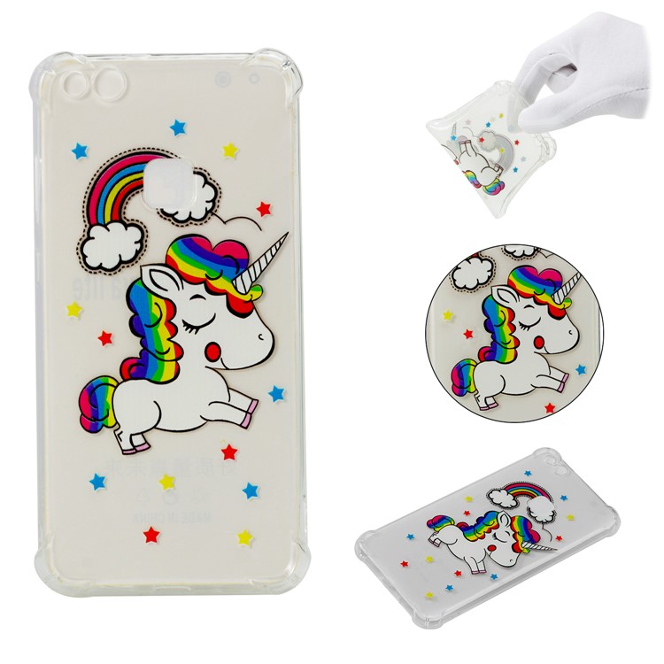 Pattern Printing TPU Phone Cover Case for Huawei P10 Lite - Unicorn-1