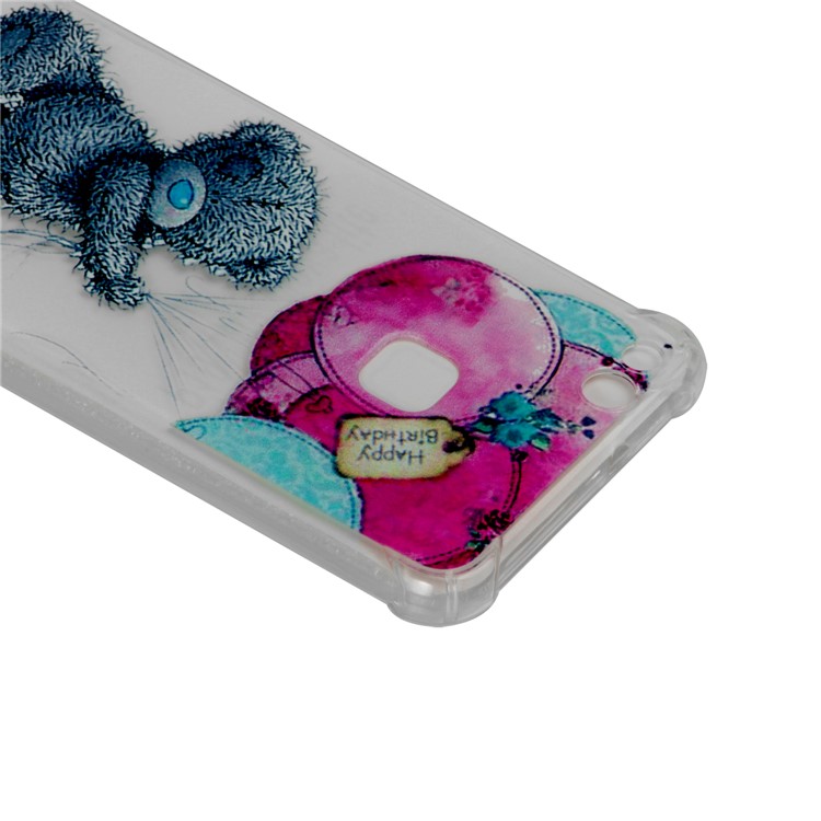 Pattern Printing TPU Lightweight Cover Case for Huawei P10 Lite - Bear and Balloon-4