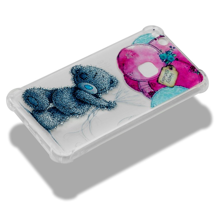 Pattern Printing TPU Lightweight Cover Case for Huawei P10 Lite - Bear and Balloon-5