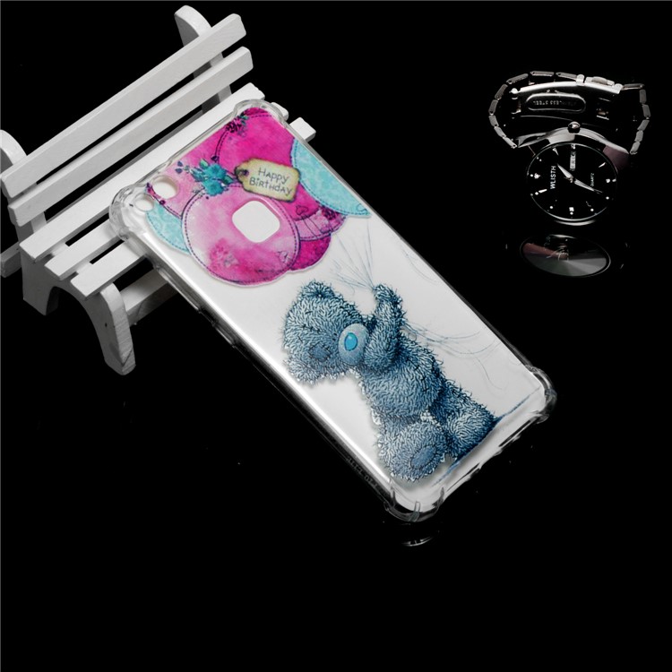 Pattern Printing TPU Lightweight Cover Case for Huawei P10 Lite - Bear and Balloon-6