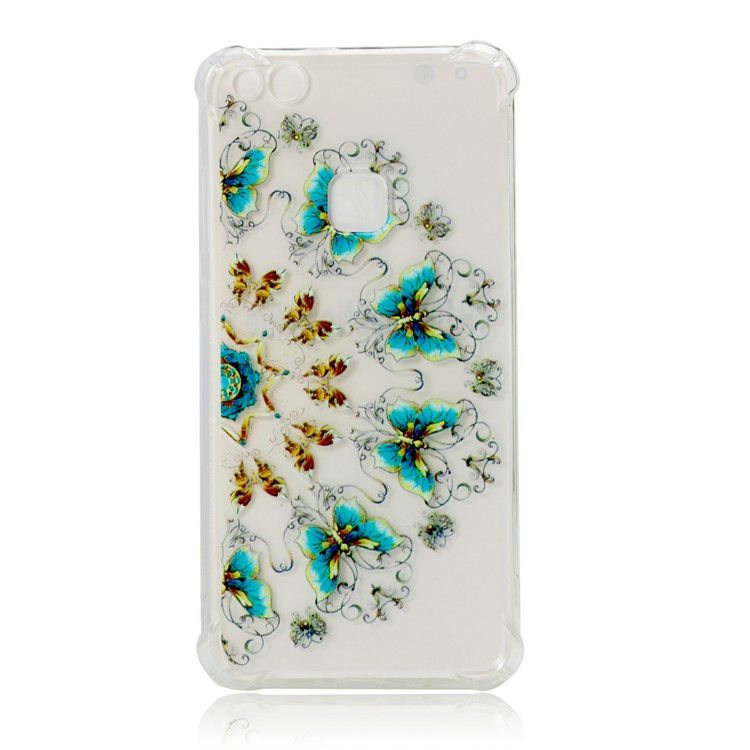 Pattern Printing Flexible TPU Casing for Huawei P10 Lite - Butterflies-2