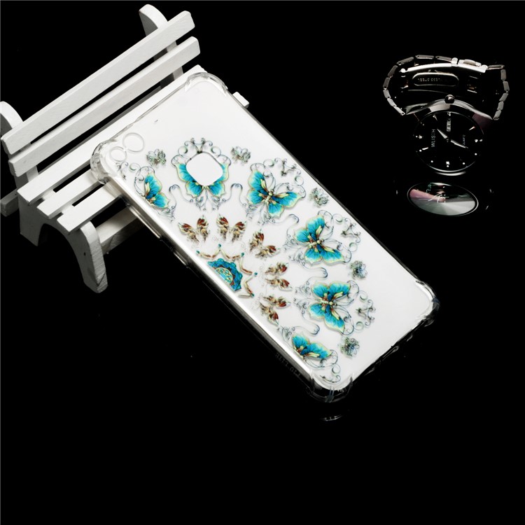 Pattern Printing Flexible TPU Casing for Huawei P10 Lite - Butterflies-6
