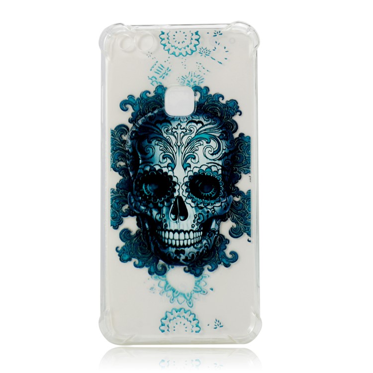 For Huawei P10 Lite Pattern Printing TPU Phone Thin Cover - Skull-2