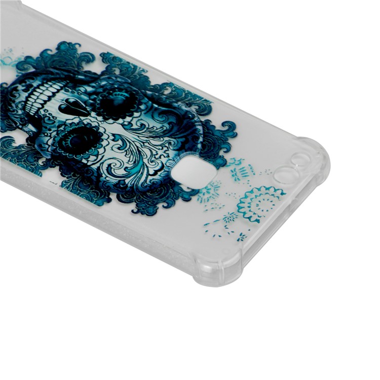 For Huawei P10 Lite Pattern Printing TPU Phone Thin Cover - Skull-4