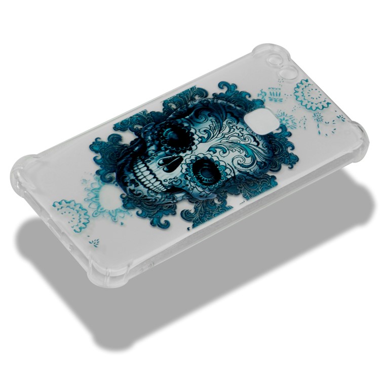 For Huawei P10 Lite Pattern Printing TPU Phone Thin Cover - Skull-5