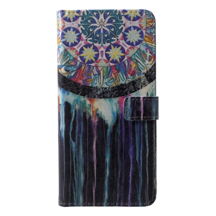 For Huawei P Smart / Enjoy 7S Pattern Printing PU Leather Stand Wallet Mobile Cover - Dream Catcher-1