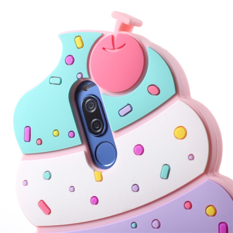 3D Cherry Ice Cream Soft Silicone Case for Huawei Mate 10 Lite / nova 2i / Maimang 6 / Honor 9i (India) - Pink-5