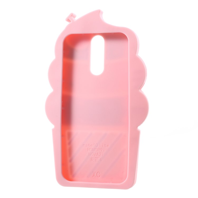 3D Cherry Ice Cream Soft Silicone Case for Huawei Mate 10 Lite / nova 2i / Maimang 6 / Honor 9i (India) - Pink-7