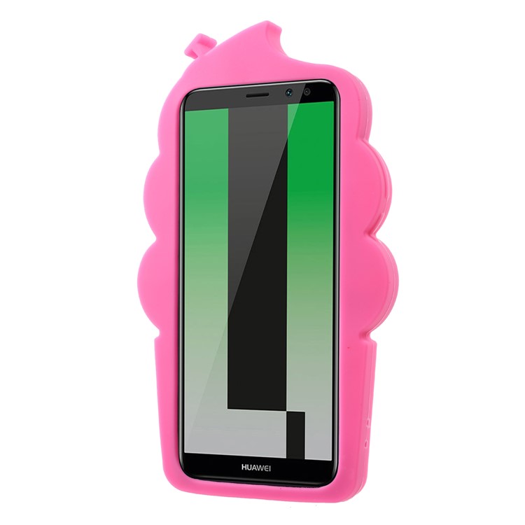 3D Cherry Ice Cream Silicone Cover Shell for Huawei Mate 10 Lite / nova 2i / Maimang 6 / Honor 9i (India) - Rose-2