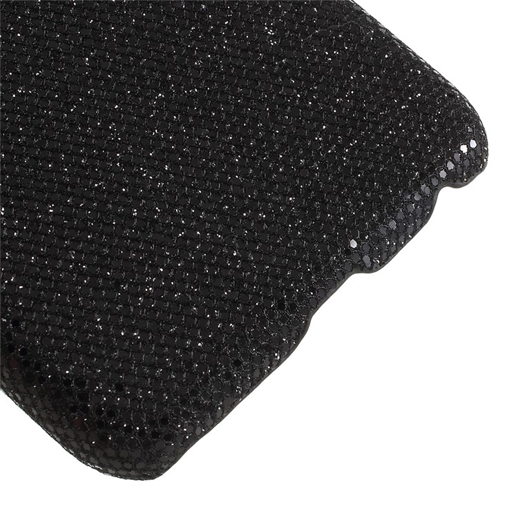 PU Leather Coated PC Phone Cover for Huawei P Smart/Enjoy 7S - Black Glittery Sequins-5