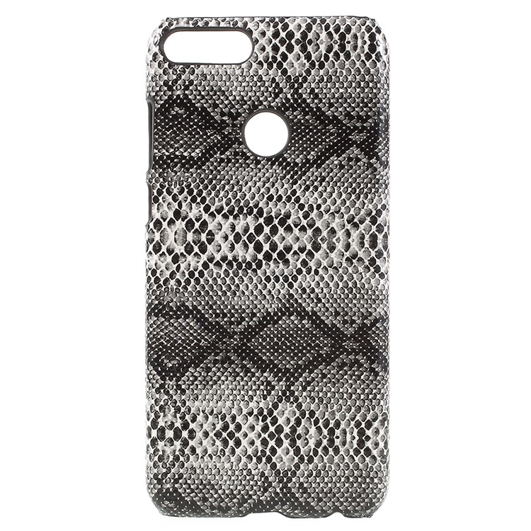 PU Leather Coated PC Cell Phone Cover for Huawei P Smart/Enjoy 7S - Snake Texture-1