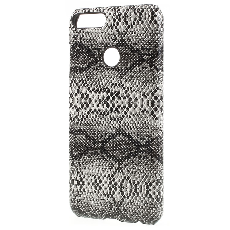 PU Leather Coated PC Cell Phone Cover for Huawei P Smart/Enjoy 7S - Snake Texture-2