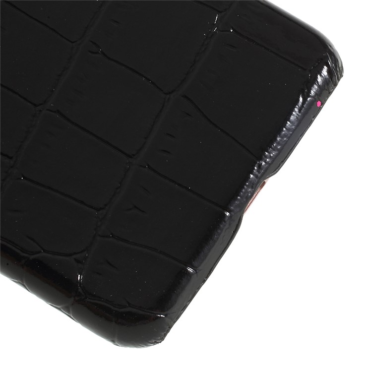 PU Leather Coated PC Cell Phone Cover for Huawei P20 - Black Crocodile Texture-5