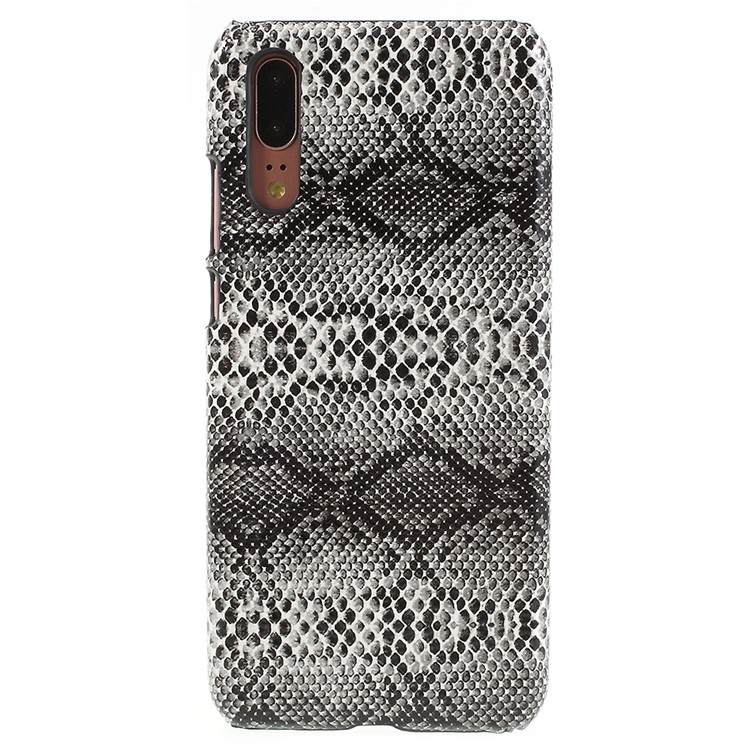 PU Leather Coated PC Super Thin Mobile Phone Case for Huawei P20 - Snake Texture-1