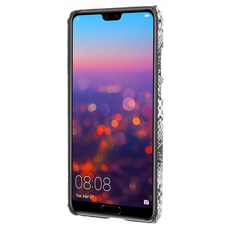 PU Leather Coated PC Super Thin Mobile Phone Case for Huawei P20 - Snake Texture-3