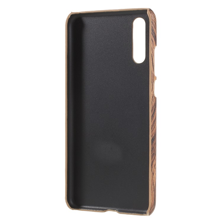 For Huawei P20 PU Leather Coated Plastic Protection Lightweight Cover - Wood Grain-4