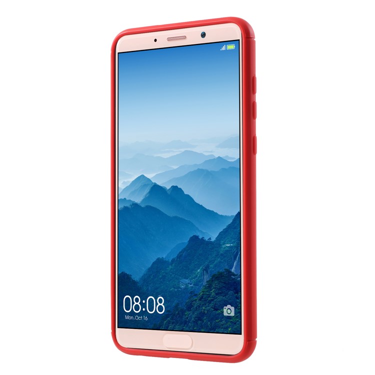 Metal Finger Ring Kickstand TPU Mobile Phone Case for Huawei Mate 10 Lite - Red-2