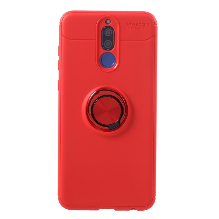 Metal Finger Ring Kickstand TPU Mobile Phone Case for Huawei Mate 10 Lite - Red-3