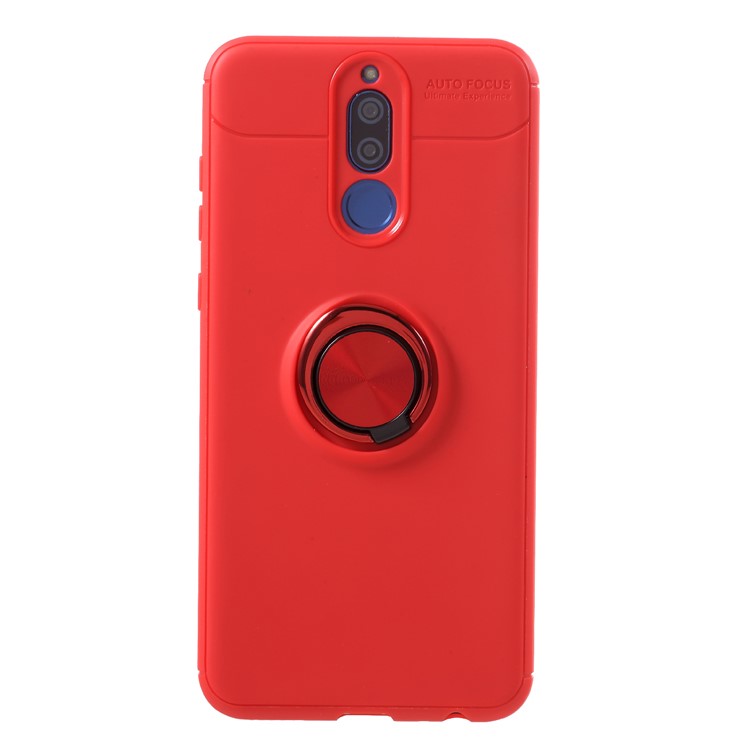 Metallfinger Ring Kickstand TPU Mobilfunkkoffer Für Huawei Mate 10 Lite - Rot