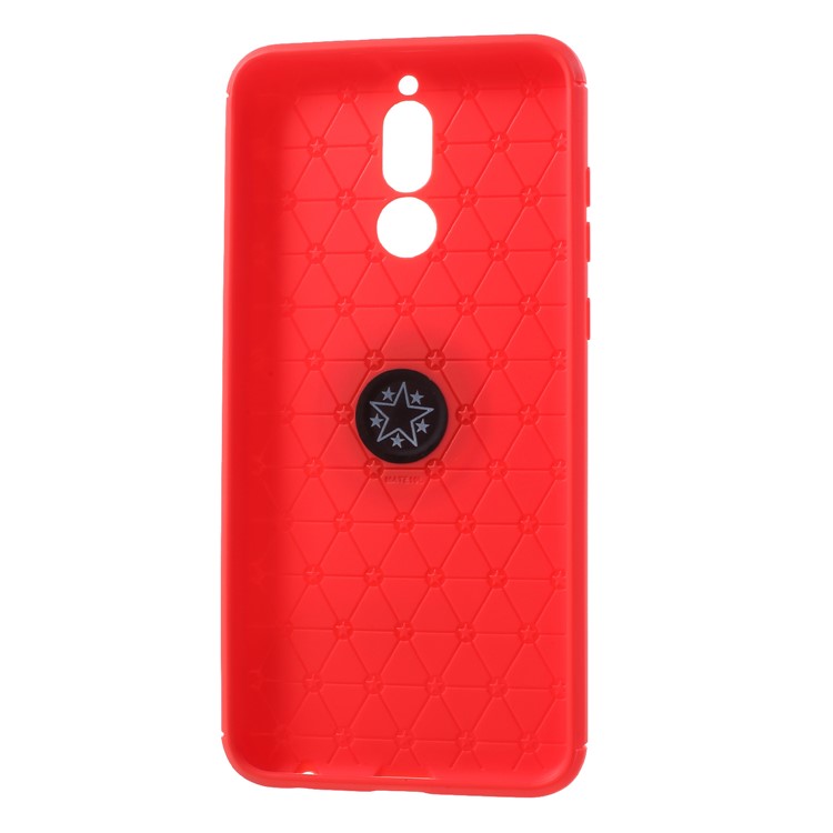 Metal Finger Ring Kickstand TPU TPU Mobile Telephip Para Huawei Mate 10 Lite - Rojo-7