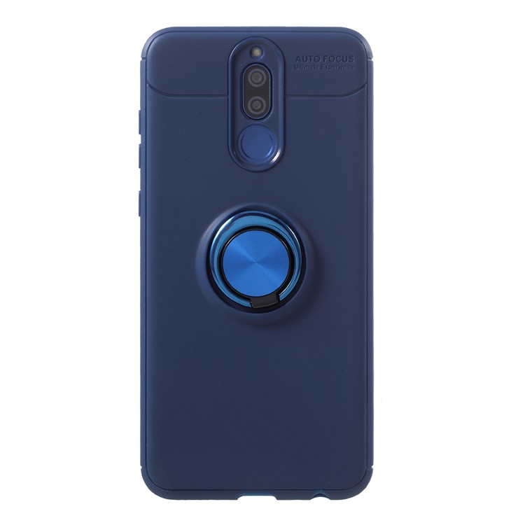 Metal Finger Ring Kickstand TPU Back Shell for Huawei Mate 10 Lite - Blue-1