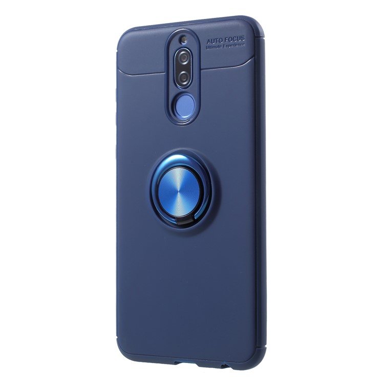 Metal Finger Ring Kickstand TPU Back Shell for Huawei Mate 10 Lite - Blue-3