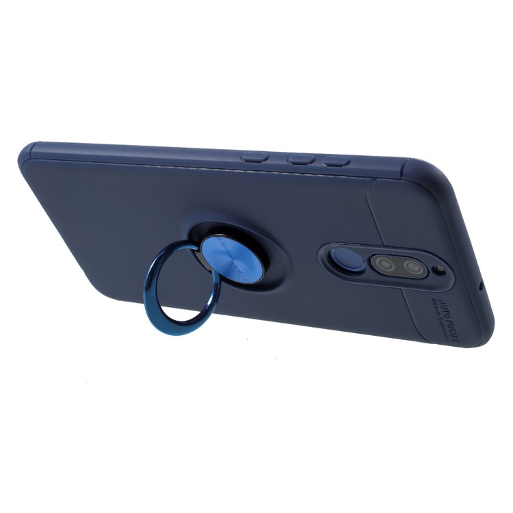 Metal Finger Ring Kickstand TPU Back Shell for Huawei Mate 10 Lite - Blue-5