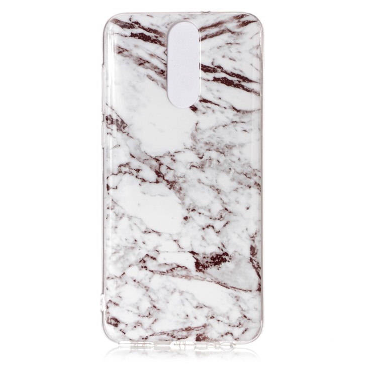 Marble Pattern IMD TPU Back Shell for Huawei Mate 10 Lite / nova 2i / Maimang 6 / Honor 9i (India) - White / Black-1